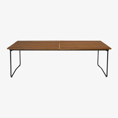 Nordic Nest Grythyttan Stålmöbler Table B31 dining table 230 cm Untreated teak-black