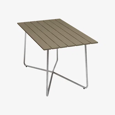 Nordic Nest Grythyttan Stålmöbler B25A table Light green oak-hot galvanized