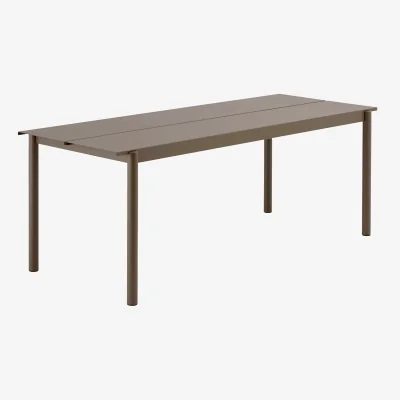 Nordic Nest Muuto Linear steel table 75x200 cm Taupe