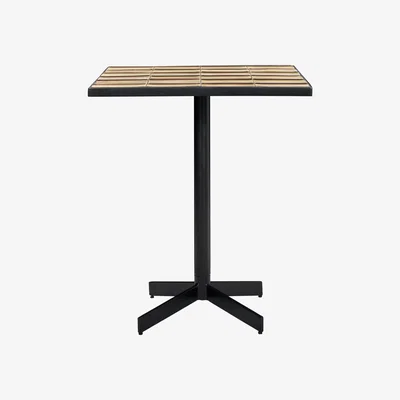 Nordic Nest House Doctor Stripe café table 62x62 cm Dusty rose-beige