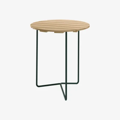 Nordic Nest Grythyttan Stålmöbler Table 6B table Oiled pine-green steel frame