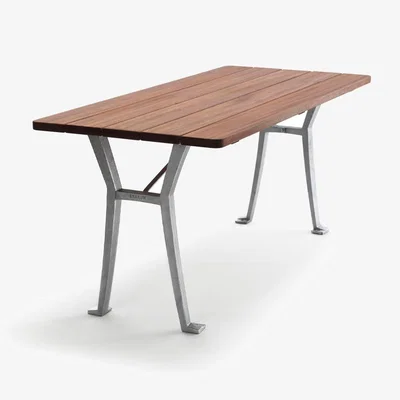 Nordic Nest Byarums bruk Lessebo table Mahogany raw aluminum stand