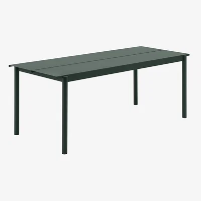 Nordic Nest Muuto Linear steel table 75x200 cm Dark green