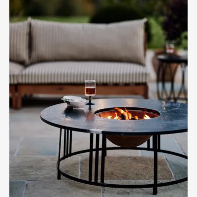 OKA OKA, Grannus Coffee Table - Ebony, Garden Table