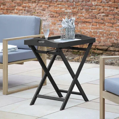 Olivia's Gallery Outdoor Romilly Tray Table Charcoal