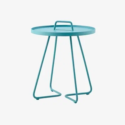 Olivia's CANE-LINE On-the-move Outdoor Side Table Small Aluminium Aqua