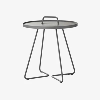 Olivia's CANE-LINE On-the-move Outdoor Side Table Large Aluminium Light Grey