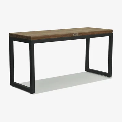 Olivia's Skyline Nautic Brown Rectangular Outdoor Side Table | Outlet