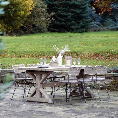 Olivia's Gallery Outdoor Hennig Rectangle 8 Seater Dining Table Natural
