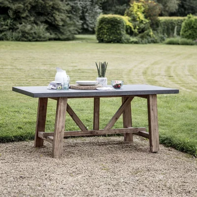 Olivia's Garden Trading Chilson Dining Table Dark Grey