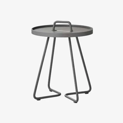 Olivia's CANE-LINE On-the-move Outdoor Side Table X-Small Aluminium Light Grey