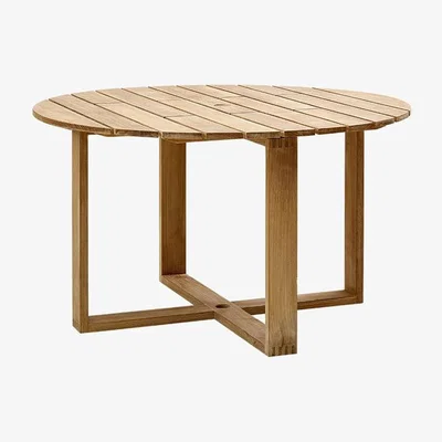 Olivia's Cane-line Endless Teak Round Outdoor Table / Small