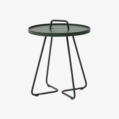 Olivia's CANE-LINE On-the-move Outdoor Side Table Small Aluminium Dark Green