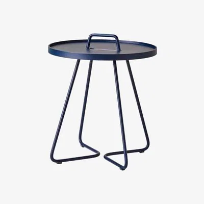 Olivia's CANE-LINE On-the-move Outdoor Side Table Small Aluminium Midnight Blue