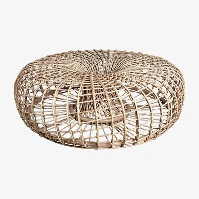 Olivia's Cane-line Nest Natural Large Footstool Outdoor Coffee Table