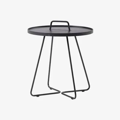 Olivia's CANE-LINE On-the-move Side Table Small Aluminium Black