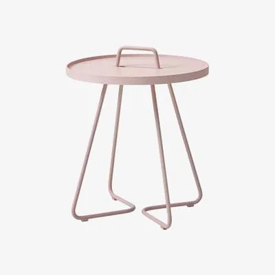 Olivia's CANE-LINE On-the-move Outdoor Side Table Small Aluminium Dusty Rose