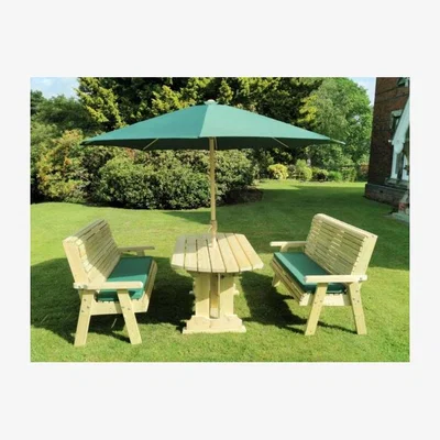 Downtown Churnet Valley Ergo 6 Seat Table Set - 3 x Benches