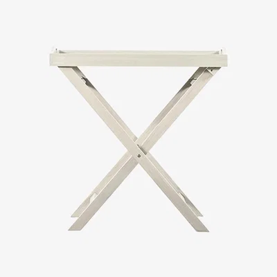 Perch and Parrow Settler Tray Table Whitewash