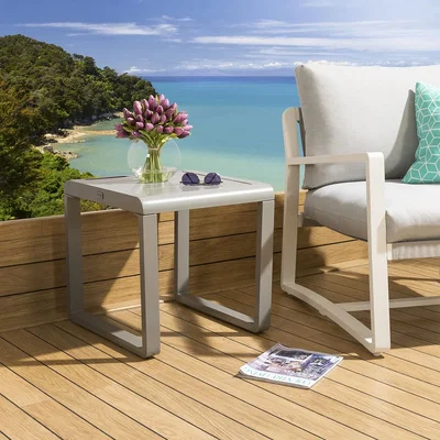 Quatropi ExDisplay Aluminium Outdoor Garden Small Side Table Slate