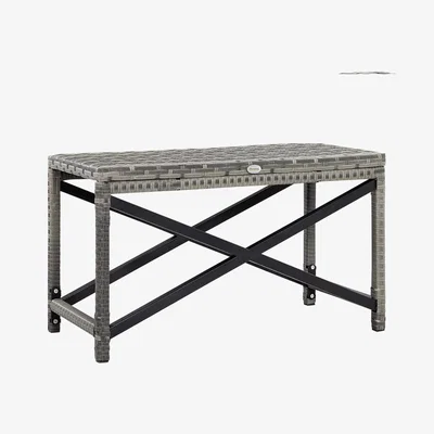 The Range Garden Table for Rattan PE Wicker Outdoor and Balcony - Grey