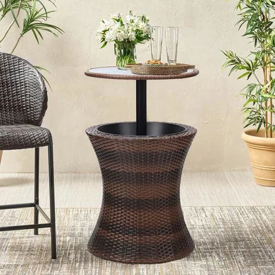 The Range Cool Bar Outdoor Bar Table - Black / 12.8kg