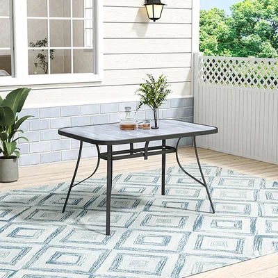 The Range Garden Wood Effect Coffee Table - Black / 80cm / 18.5kg / 120cm
