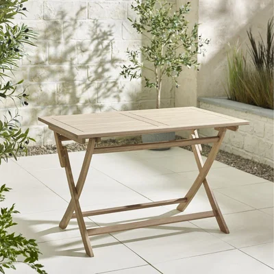 The Range Hamburg Outdoor 4 Seat Folding Dining Table - Yellow