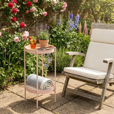The Range Flora Pink Outdoor Coffee Table Garden Table for Balcony - Pink