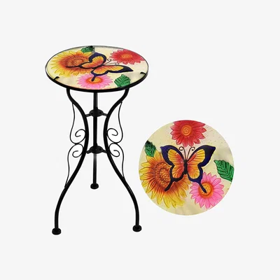 The Range Mosaic Garden Table Round Outdoor - yellow