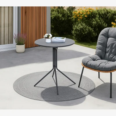The Range Kingston Steel Folding Table - Grey