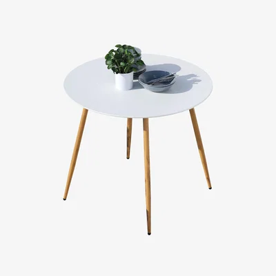 The Range SunTime 60cm Steel Round Table - White