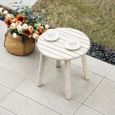The Range Abrihome PAS-2528 Solid Acacia Outdoor Garden Set - Natural Wood / 45cm / Side Table