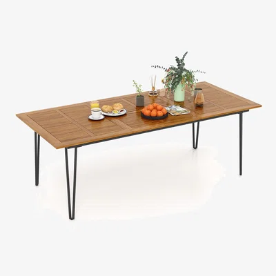 The Range Outdoor Patio Dining Table - Brown