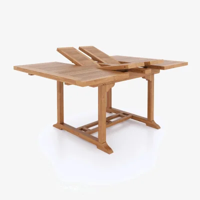 The Range Extending Garden Dining Table - (L) 120 - 170cm - Natural Teak