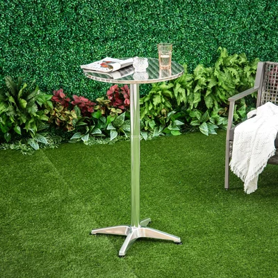 The Range HOMCOM Aluminum Bistro Bar Table