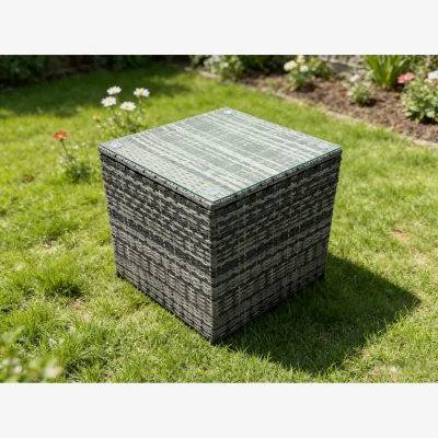 The Range Rattan Cube Side Table Tea Coffee Outdoor Garden Furniture