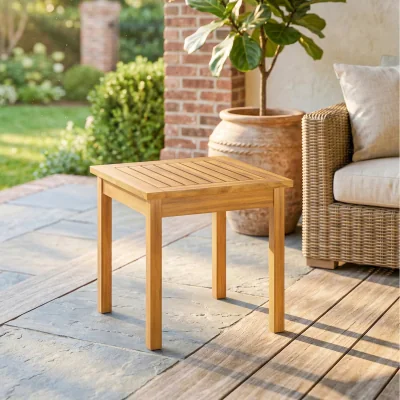 The Range Outsunny Coffee Table Fully Assembled Indoor Outdoor - Natural