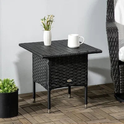The Range All Hand Woven PE Rattan Outdoor Coffee Table - Black