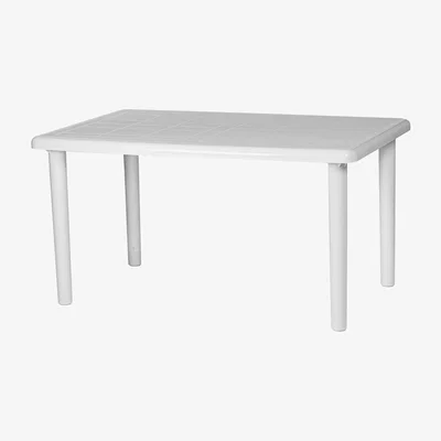 The Range Olot 6 Seater Rectangular Garden Dining Table - White