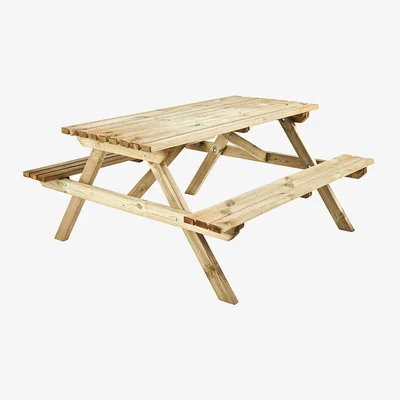 The Range Alma Wooden Picnic Table - Natural
