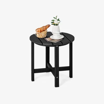 The Range Outdoor Side Table HDPE Adirondack Table - Black