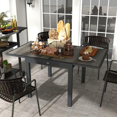 The Range Extendable Garden Table Outdoor Dining Table - Grey