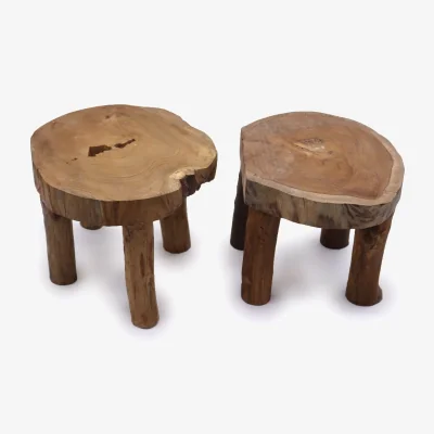 The Range Higher Teak Wood Display Pads - Elegant 27x20cm Set - Brown