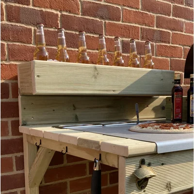 The Range Pizza Oven Table - Natural Wood