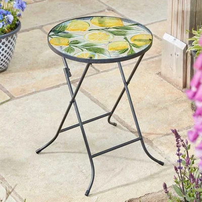 The Range Lemon Garden Table - Black, Yellow, Green