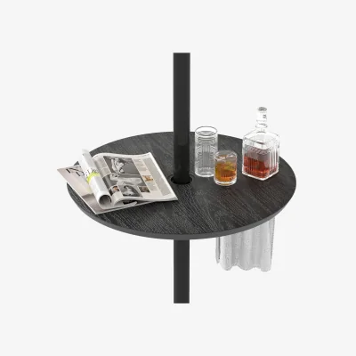 The Range Adjustable Umbrella Table - Black