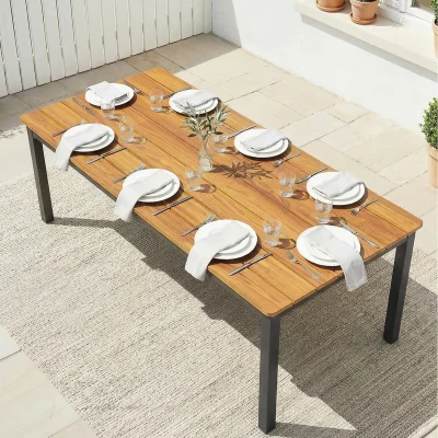 The Range Outsunny 180 x 86 cm Garden Dining Table for 8-6 Person - Teak