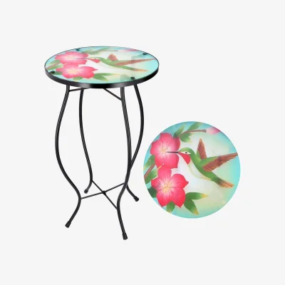 The Range Mosaic Garden Table Colibri Design Outdoor Patio Side Table - Green