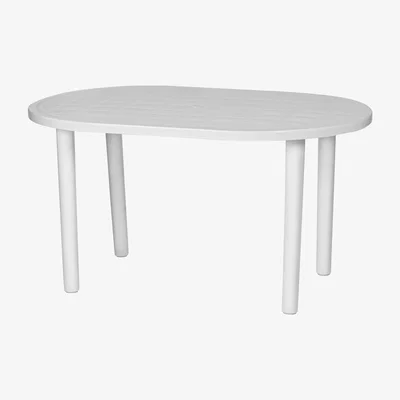 The Range Gala 4 Seater Oval Garden Dining Table - White